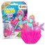 INKEE Surprise GALUPY MERMAID | Einhorn Badebombe mit Überraschung, Kinder Badekugeln in Muschelform mit Meerjungfrau Figuren & Zuckerwatte Aroma