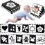 URMYWO Black & White Babybuch Kontrastbuch Baby-Bilderbuch-Stoffbücher- Kontrast Baby Spielzeug 0 3 6 9 12 Monate, schwarz weiss kontrastkarten Neugeboren Babygeschenk