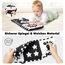 URMYWO Black & White Babybuch Kontrastbuch Baby-Bilderbuch-Stoffbücher- Kontrast Baby Spielzeug 0 3 6 9 12 Monate, schwarz weiss kontrastkarten Neugeboren Babygeschenk
