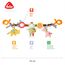 Fehn Kinderwagenkette Spielzeug Safari – Baby Mobile Kette mit niedlichen Figuren zum Aufhängen an Kinderwagen, Babyschale oder Kinderbett – Kinderwagen Zubehör für Babys und Kinder ab 0+ Monaten