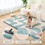 Wolkenweiche Spielmatte Baby 170x120x2,5cm Wellen – Teppich für Kinderzimmer mit hochwertigem Memory-Schaum – Krabbelmatte Baby mit Rutschfester Unterseite – Krabbeldecke, Kinderteppich, Tatami Matte