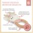 Bieco Baby Ringrassel | Hirsch Ø 10 cm | Länge 17 cm | Rassel Spielzeug mit Holzring | sensorisches Spielzeug | Babyspielzeug 0-6 Monate | Stoffrassel |