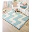 Wolkenweiche Spielmatte Baby 200x150x2,5cm, Wellen – Teppich für Kinderzimmer mit hochwertigem Memory-Schaum – Krabbelmatte Baby mit Rutschfester Unterseite – Krabbeldecke Kinderteppich Tatami Matte