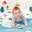 Fehn 3-D-Activity-Decke Spielbogen Little Castle – Baby Krabbeldecke mit 5 abnehmbaren Spielzeugen zum Greifen – Spieldecke für Babys und Kinder ab 0+ Monaten – Krabbelmatte als Geschenk zur Geburt