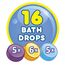 CRAZE INKEE Bath Drops - Badetabletten zum Farben Lernen, Badefarben für Kinder Badewanne - Badekugeln Kinder in Magenta, Gelb und Blau 43943, 1 Stück (2er Pack)
