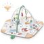 Nukido Spielbogen Baby Interaktiv - 5in1 Krabbeldecke Spielmatte - Krabbelmatte Laufstall Babynestchen für Neugeborene mit Bauchzeit-Kissen - 2 Bögen mit 7 Sensorik-Spielzeugen - Braun