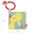 Fehn Soft Bilderbuch Happy Dino – Baby Fühlbuch aus Stoff mit Tier Motiven - Stoffbuch Spielzeug zum Aufhängen für Kinderwagen und Babyschale – Knisterbuch für Babys und Kinder ab 0+ Monaten