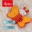 SIGIKID 41181 Greifling Schmetterling Red Stars Mädchen und Jungen Babyspielzeug empfohlen ab Geburt orange