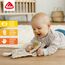 Fehn Stoffbuch Schaf – Bilderbuch aus Baumwolle – Knisterbuch fördert Sinne und Motorik – der optimale Begleiter für zuhause und unterwegs – für Babys ab Geburt