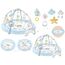 Nukido Spieldecke Mit Spielbogen Baby Spielmatte Babyspieldecke Krabbelmatte Krabbeldecke 7 Spielzeuge Und Kissen Weich Pflegeleicht Ocean Blau
