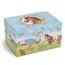 Jewelkeeper Schmuckschatulle Mädchen im Scheunendesign mit drehendem Pferd - Musikalisches Schmuckkästchen für Kinder mit Melodie Home on The Range - Schmuckaufbewahrung für Kinderschmuck