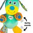 Lamaze Baby Spielzeug "Lustiger Soundhund" Clip & Go, das hochwertige Kleinkindspielzeug. Der quietschbunte Greifling fördert die Motorik und ist das perfekte Kinderwagenspielzeug und Kuscheltier, Mehrfarbig, LC27023