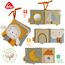 Fehn Stoffbuch Schaf – Buggybuch aus Stoff – Babyspielzeug Buch mit Quietsche, Raschelpapier und Spiegel – Babybuch mit Befestigungsschnüre – Fühlbuch für Babys und Kleinkinder ab 0+ Monaten