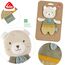 Fehn Knister Bär – Activity Baby Raschel Spielzeug zum Greifen und Spielen – Activity-Rascheltier Babyspielzeug – Motorikspielzeug und Knisterspielzeug für Babys und Kleinkinder