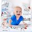 Vicloon Stoffbuch für Babys,Bilderbuch aus Stoff mit Tiere,frühe Entwicklung Baby Tuch Bücher,Wahrnehmungs-Lernspielzeug,Geschenke für Babys-KaninchenStil