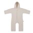 emma & noah Overall Baby, Mitwachsend, Baby Anzug mit Kapuze, Umschlagbare Beine und Ärmel, Wattiert und Gefüttert, Weich und Warm, Ideal für Herbst, Winter und Frühling (Essential Beige, 62/68 cm)