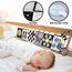 Jiosdo Baby Spielzeug 0-3 Monate, Schwarz Weiss Kontrast Spielzeug Baby Stoffbuch Knistertuch, Kontrastbuch Kinderwagen Geschenksets Babyspielzeug 0 3 6 12 Monate(2PCS)