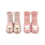 Adorel Baby Hüttenschuhe Gefüttert Frottee Anti-Rutsch Winter Socken 2 Paar Häschen & Bärchen 6-12 Monate (Herstellergröße 12)