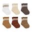 bistyle Baumwolle 6 Paar Baby Socken für Neugeborene Säugling 0-6 Monate bis 3 Jahre | Stopper Nahtlos Socken | Jungen Mädchen Kindersocken (DE/NL/SE/PL, Alter, 6 Monate, 12 Monate, Braun(Gestreift))
