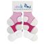 Sock Ons - Baby-Sockenhalter - 6-12 Monate - 3er Pack (1 x Weiß, 1 x Fuchsia, 1 x Baby Pink) - Erstaunliches Vorteilspaket - Baby-Socken immer anziehen!