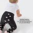 LaLoona Baby Krabbelstrumpfhose mit ABS Sohle - elastische Kinderstrumpfhose mit Anti Rutsch Noppen - OEKO-TEX® Standard 100 geprüft - Sterne/Rosa - 74-80