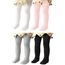 Durio Baby Strumpfhose für Mädchen Baumwolle Kinderstrumpfhose Kinder Strumpfhosen Set Warme Strümpfe Leggings 4 Paar-Weiß Schwarz Hellpink Hellgrau 0-6 Monate