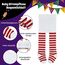 Durio Baby Strumpfhose für Mädchen Baumwolle Kinderstrumpfhose Kinder Strumpfhosen Set Warme Strümpfe Leggings Karneval Rot und Weiß Ringelstrumpfhose Kinder 4-6 Jahre