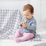 Durio Baby Strumpfhose für Mädchen Baumwolle Kinderstrumpfhose Kinder Strumpfhosen Set Warme Strümpfe Leggings 4 Paar-Weiß Schwarz Hellgrau Lila 0-6 Monate