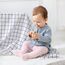 Durio Baby Strumpfhose für Mädchen Baumwolle Kinderstrumpfhose Kinder Strumpfhosen Set Warme Strümpfe Leggings 3 Paar-Weiß Hellpink Hellgrau 1-2 Jahre