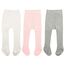 Durio Baby Strumpfhose für Mädchen Baumwolle Kinderstrumpfhose Kinder Strumpfhosen Set Warme Strümpfe Leggings 3 Paar-Weiß Hellpink Hellgrau 6-12 Monate
