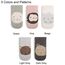 Exemaba Baby Antirutsch Socken 5 Paar Kleinkinder Tiermotive ABS Rutschfeste Sneaker Socken(Rosa Affe,M/1-3Y)