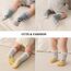 Exemaba Baby Antirutsch Socken 5 Paar Kleinkinder Tiermotive ABS Rutschfeste Sneaker Socken(Streifen,S/6-12M)