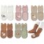 Exemaba Rutschfeste Socken für Baby Mädchen Jungen 5 Paar Kinder Anti Rutsch Socken Sportsocken Stoppersocken(L/3-5 Jahre, E 5 Farben)