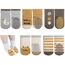 Exemaba Baby Antirutsch Socken 5 Paar Kleinkinder Tiermotive ABS Rutschfeste Sneaker Socken(Blau Ente,L/3-5Y)
