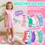 Welwoos Stoppersocken Kinder Baby Mädchen Lustige Socken Antirutschsocken Kinder Anti Rutsch Rutschfeste Geschenk Baumwolle Socken für Kinder Mädchen Kleinkind 12 Paare(Blume,19-22)