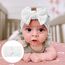 YOFASEN 2 Stück Haarband - High Elastisches Baby Mädchen Schleife Stirnbänder - Weiche Turban Babyschmuck (Rosa+Weiß)