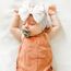 3 Stück Stirnband Baby Mädchen, Elastische Baby Haarband, Nylon Weiche Haarband Mädchen Stirnbandfür Neugeborene, Kleinkinder (Rosa und Weiß und Beige)