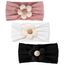 3 Stück Baby-Blumen-Stirnband, Nylon-Baby-Stirnbänder, weiche Haarbänder, Baby-Zubehör für Neugeborene, Kleinkinder (White Black Pink)