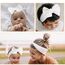 XIXKOLYU® Baby Mädchen Stirnbänder Weiss Dehnbare Strickschleife mit breitem Rand Neugeborene Kleinkinder Haarbänder und Bögen Kinder Haarschmuck Weiche