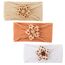 DRESHOW Stirnband Baby Mädchen Dehnbare Nylon Stirnbänder Handgefertigte Blumen Haarband for Neugeborene Kleinkinder Kinder 3 Stück
