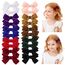 Jollybows 20 Stück Baby Mädchen Haarschleifen, 2 Zoll / 5 cm Haarspangen Haarklammern Haarclips Spangen Baby Haarschmuck für Mädchen Kinder Teenager Damen (Samt Dunkle Farbe)