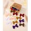 Jollybows 20 Stück Baby Mädchen Haarschleifen, 2 Zoll / 5 cm Haarspangen Haarklammern Haarclips Spangen Baby Haarschmuck für Mädchen Kinder Teenager Damen (Samt Dunkle Farbe)