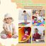 HYCLES Stoppersocken Kinder 12 Paars ABS Socken Kinder Baby Mädchen Kleinkind Rutschfeste Socken Antirutsch Socken für 3-5 Jahre