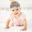 3 Stück Baby-Turban-Stirnband, Baby-Haarbänder, Schleifen für Mädchen, weiche Schleife, Kopfbedeckung, elastische Haarbänder für Kleinkinder, Neugeborene (Grau/Weiß/Rosa)