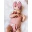 3 Stück Baby Turban Stirnband Baby Mädchen Nylon Stirnbänder Schleife Stirnband Weiche Schleife Kopfbedeckung Elastische Haarbänder für Neugeborene, Kleinkinder (Weiß Beige Rosa, eine Größe)