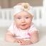 DRESHOW Stirnband Baby Mädchen Dehnbare Nylon Stirnbänder Handgefertigte Blumen Haarband for Neugeborene Kleinkinder Kinder 3 Stück