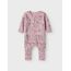 Name IT Baby - Mädchen Nbfnightsuit 2p Zip Ff Grape Flower Noos Schlafanzug, Grape Shake, 98 EU