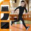 Leeboom Thermounterwäsche Kinder Fußball Thermohose Funktionswäsche Kinder Atmungsaktiv Skiunterwäsche Thermounterwäsche Sport Schnell Trockend Sportunterwäsche Fussball Unterwäsche
