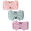 DRESHOW Stirnband Baby Mädchen Dehnbare Nylon Stirnbänder Handgefertigte Schleife Haarband for Neugeborene Kleinkinder Kinder 3 Stück