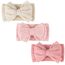DRESHOW Stirnband Baby Mädchen Dehnbare Nylon Stirnbänder Handgefertigte Schleife Haarband for Neugeborene Kleinkinder Kinder 3 Stück